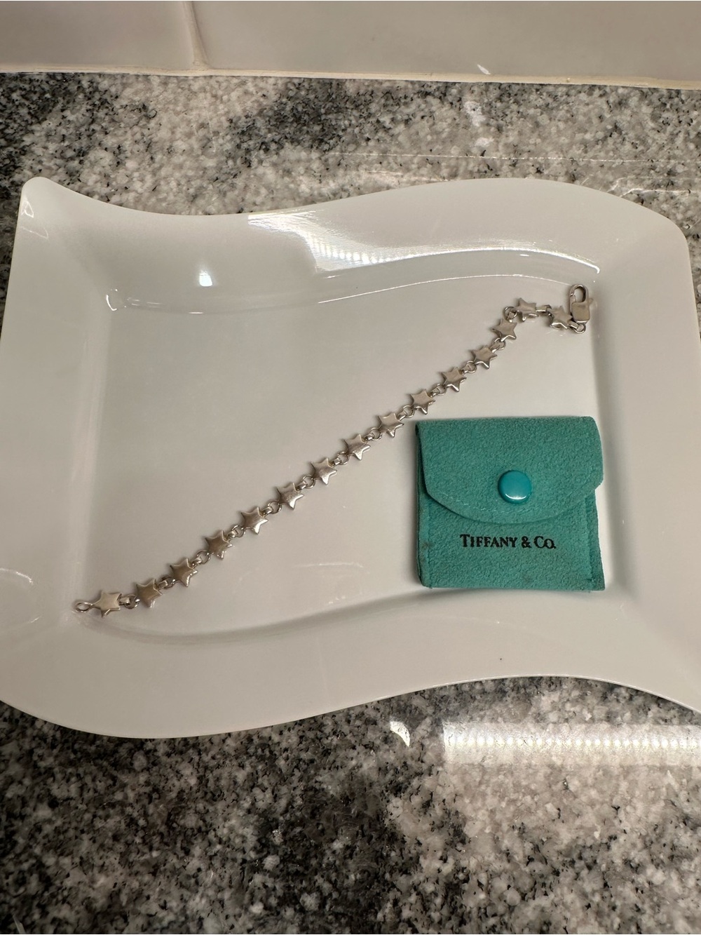 Vintage Tiffany & Co Puff Star Link Bracelet 925 Sterling Silver 12.7 Grams 7.5” - Picture 6 of 8